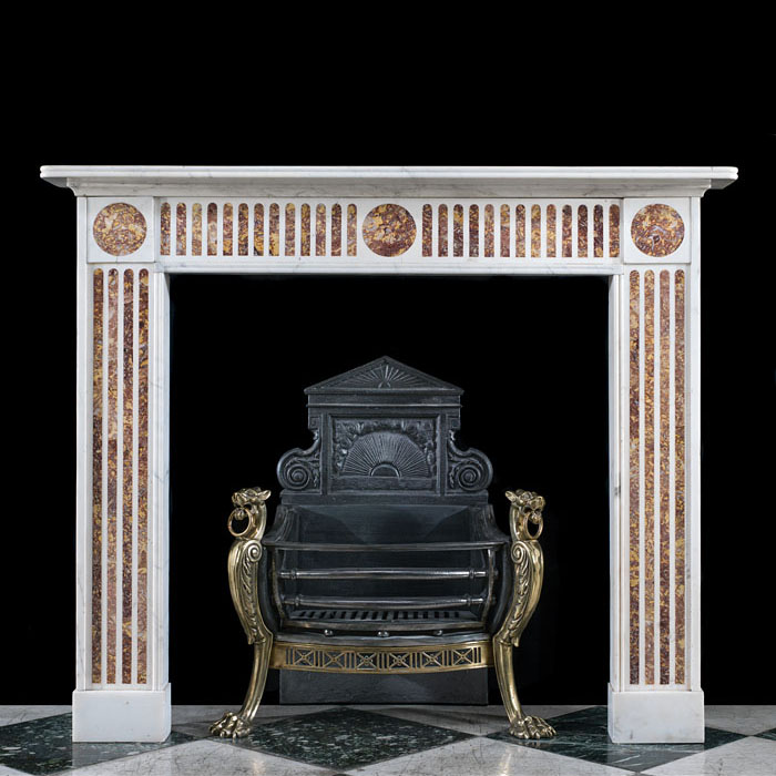 A Regency inlaid Brocatelle Fireplace