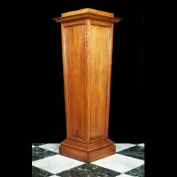 A Large Arts & Crafts Style Oak Pedestal 