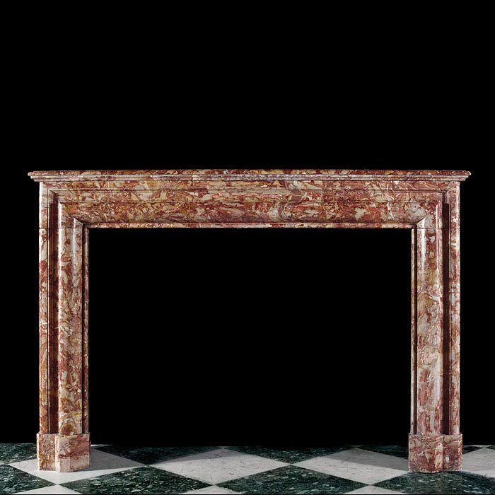 Italian Baroque Sarrancolin Bolection Mantel