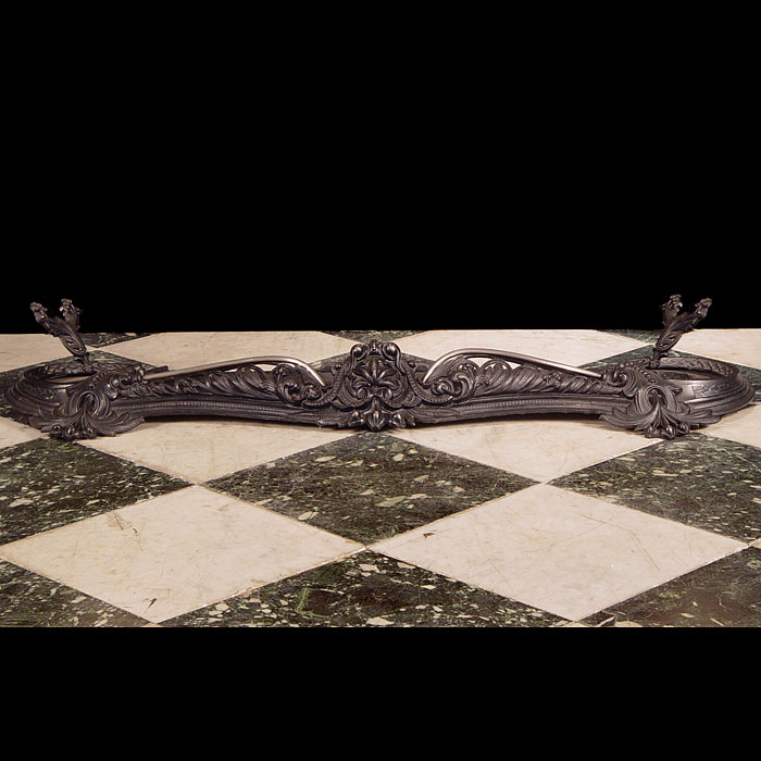 A Rococo Style Serpentine Fireplace Fender