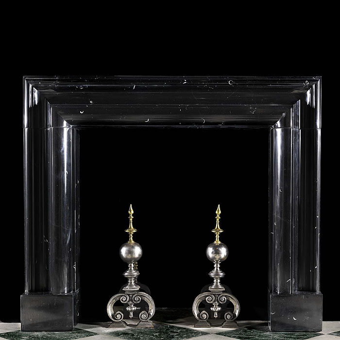  A 20th century black Kilkenny Marble fireplace   