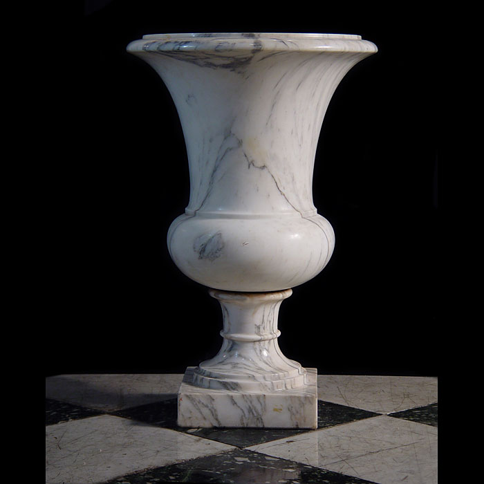  Antique Campana Urn in veined Pavonazza Marble 

