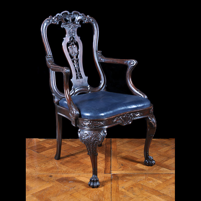A Chippendale Style Mahogany Armchair 