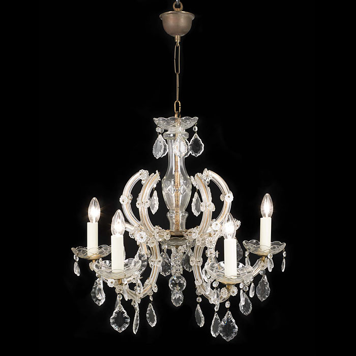 Early 20th Century Moulded Glass Chandelier