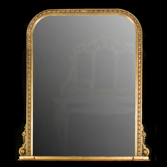 A Large Giltwood Victorian Overmantel Mirror