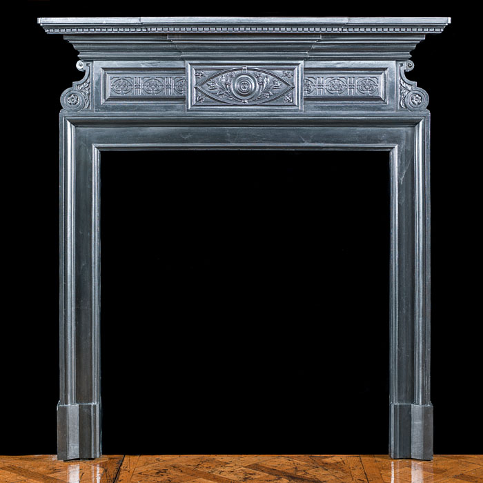 An Aesthetic Movement Cast Iron Fireplacel