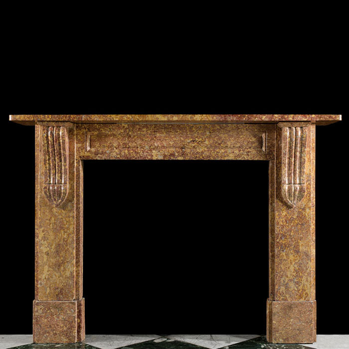  A Victorian Fireplace In Brocatelle Marble 