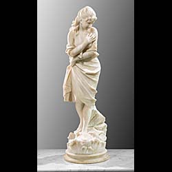 An Italian Alabaster Figure of a Bather