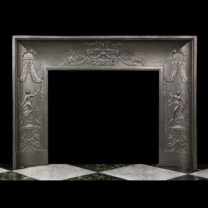 A Louis XVI Cast Iron Fireplace Insert.