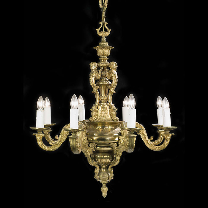 A Large Victorian Eight Branch Chandelier