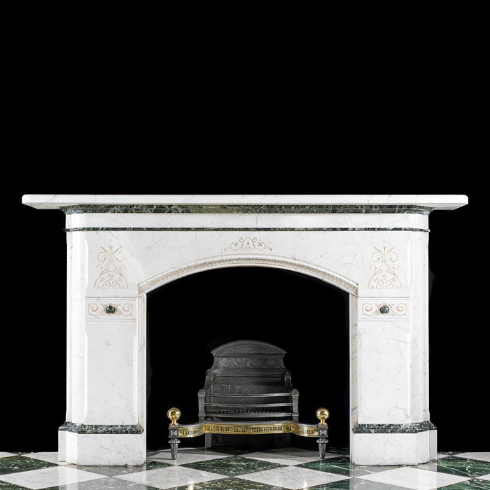A Large Aesthetic Movement Marble Fireplace