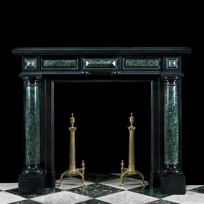 A Belgian Black Marble Fireplace