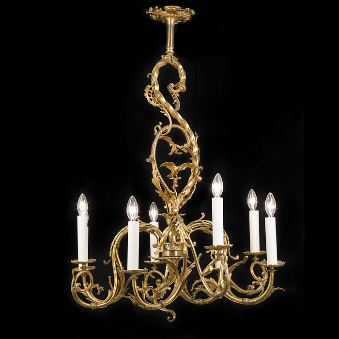 A Large Eight Branch Rococo Style Chandelier
