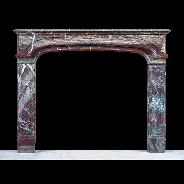 Louis XIV Baroque Fireplace in Campan Marble 