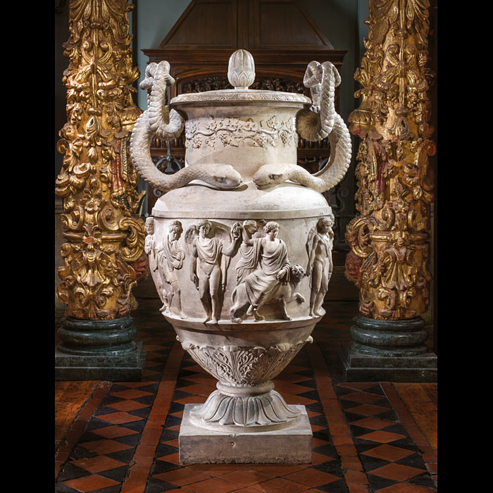 A large & rare Regency stoneware urn