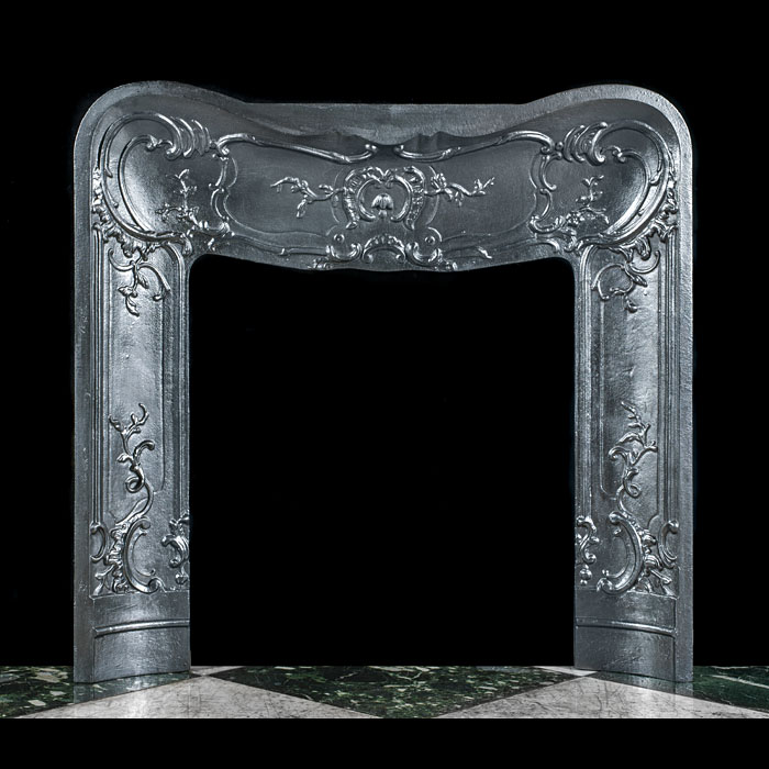 A Rococo Style Cast Iron Fireplace Insert