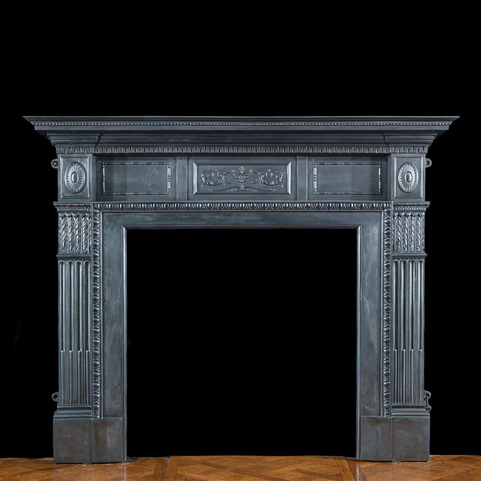 A Large Cast Iron Victorian Fire Surround