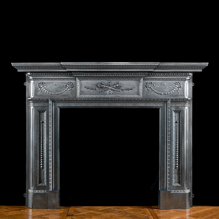 A Cast Iron Large Victorian Fire Surround