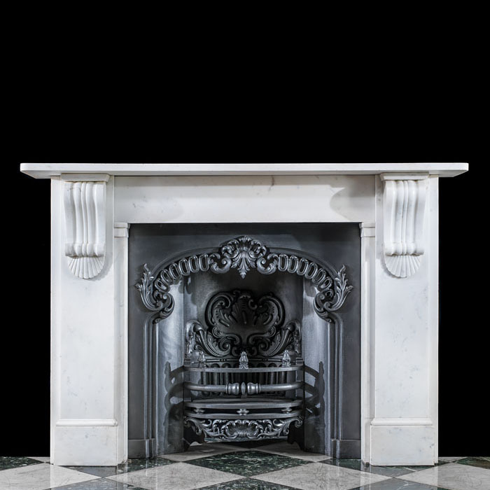 A Statuary Marble Victorian fire surround