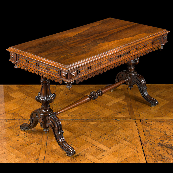 An early Victorian rosewood library table