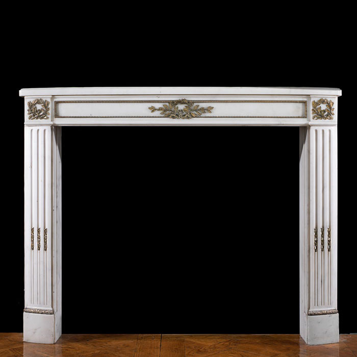 A Louis XVI Statuary Marble chimneypiece