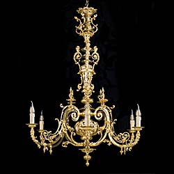 A beautiful Louis XVI style ormolu chandelier