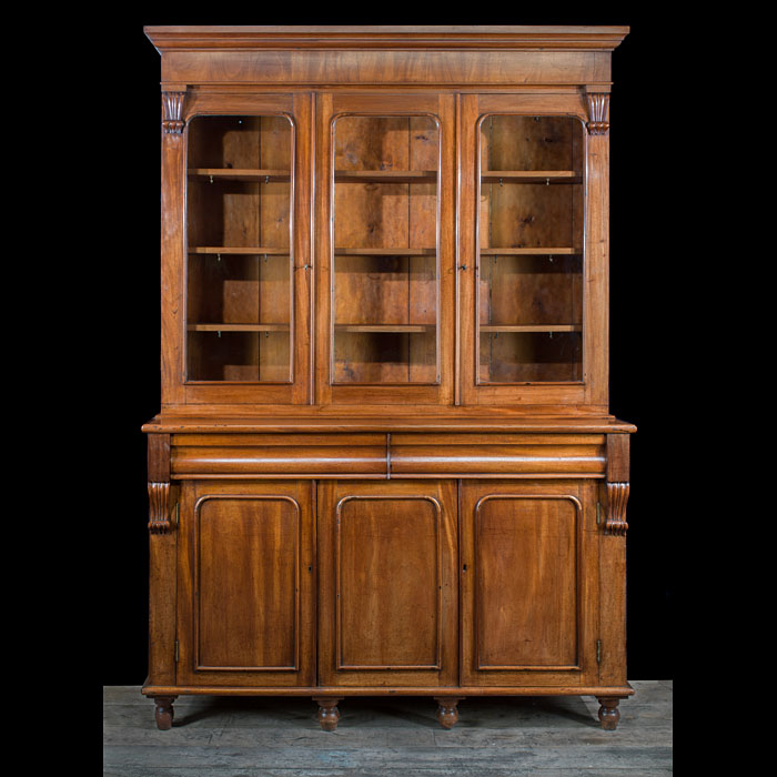 A Victorian Mahogany glazed dresser / bookcase