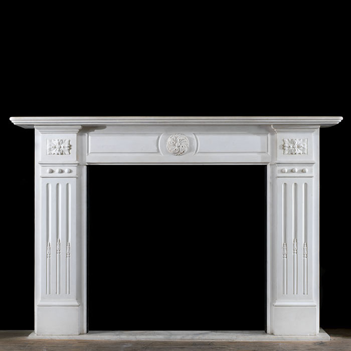  Antique Marble Belgian Fireplace 