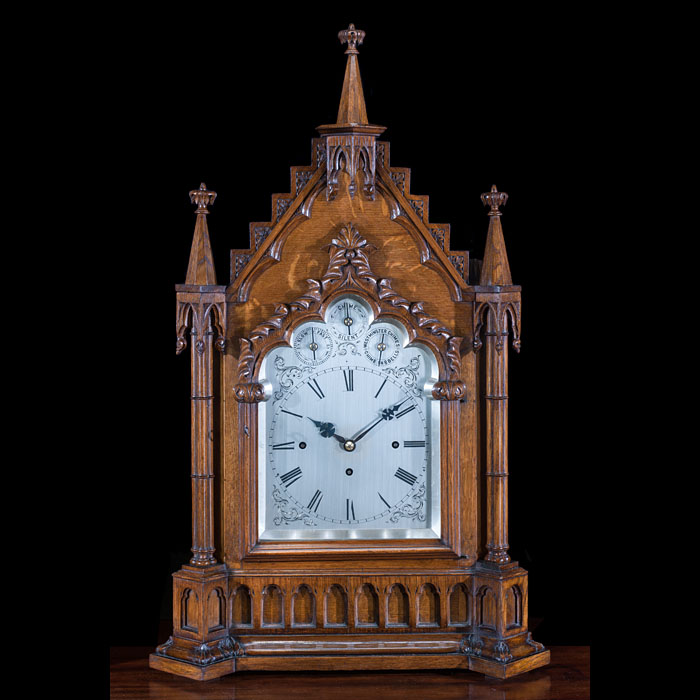  Gothic Revival Eight Day Clock 