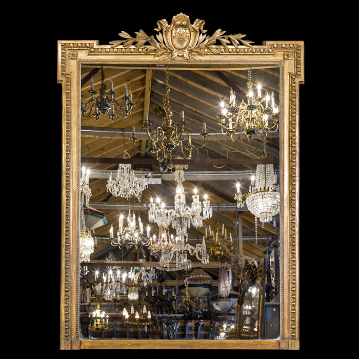 French Neoclassical Overmantel Mirror 
