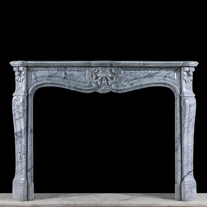 Bardiglio Fiorito Rococo Chimneypiece 