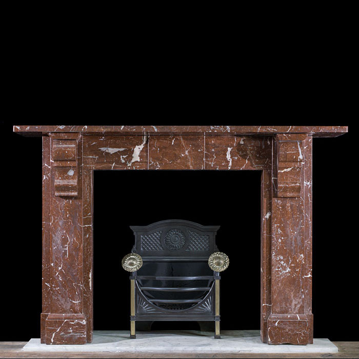 Victorian Rouge Royale Marble Fireplace 