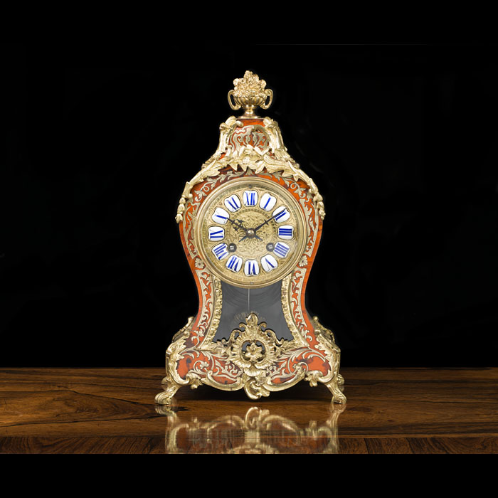 French Boulle Ormolu Tortoiseshell Clock 