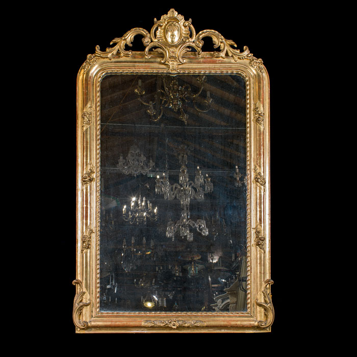 French Louis Philippe Overmantel Mirror 