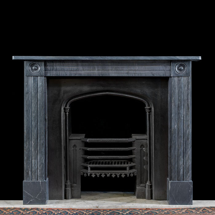 Regency Bardiglio Marble Fireplace 