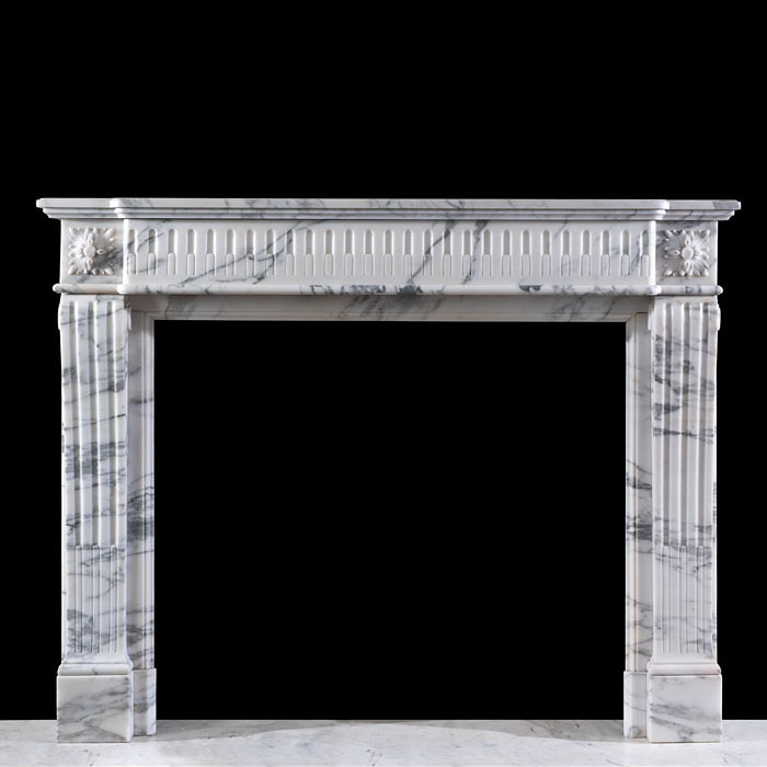 Arabescato Marble Louis XVI Fireplace 