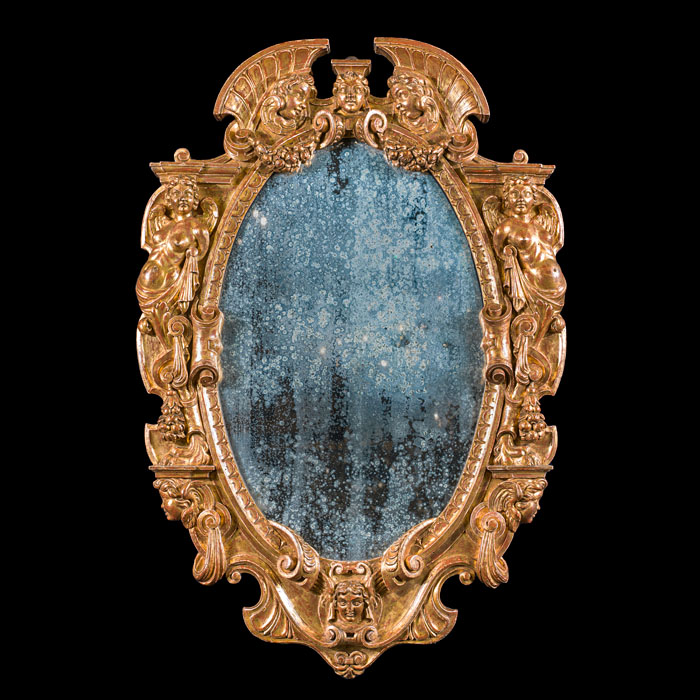Rare American Wall Mirror by Caldwell & Co 