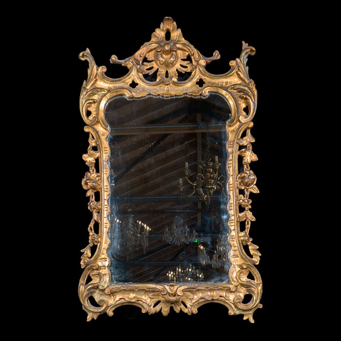 Chippendale George III Gilt Wall Mirror 