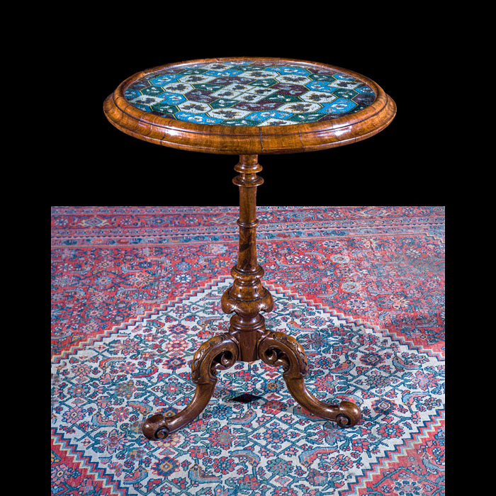 A 19th Century Italian Beadwork Wine Table