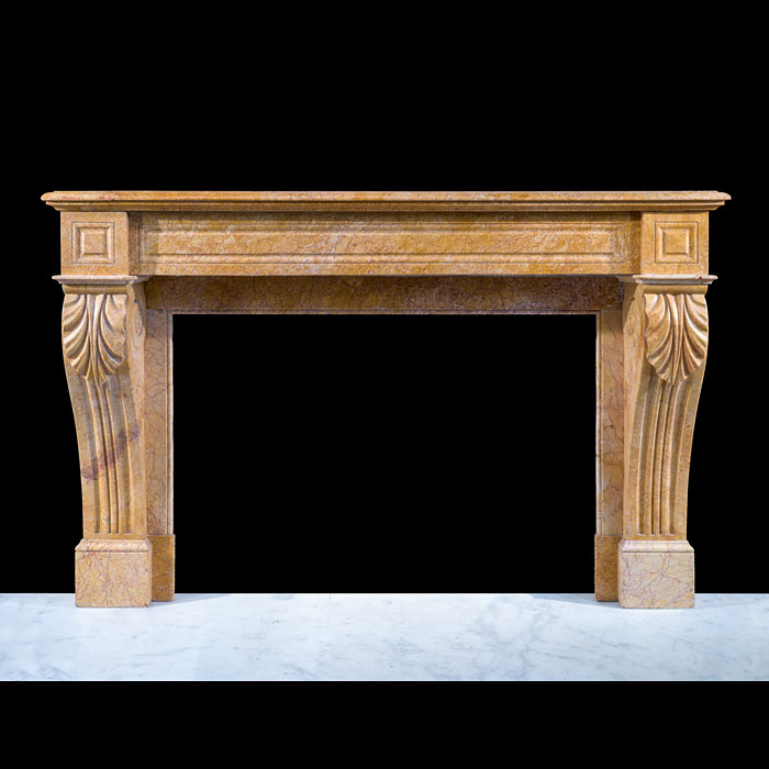 Crema Valencia Marble Empire Fireplace 