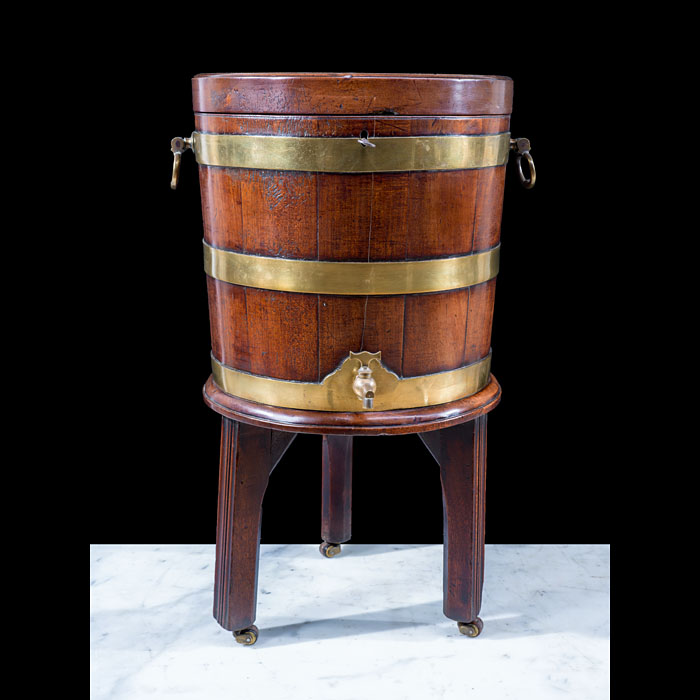 Georgian Coopered Mahogany Wine Cooler 