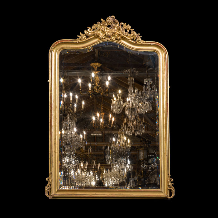 Elegant Giltwood Overmantel Mirror from France 