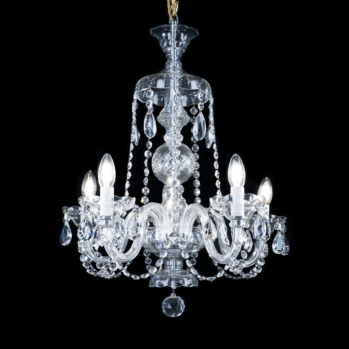 Five Branch Crystal Chandelier 