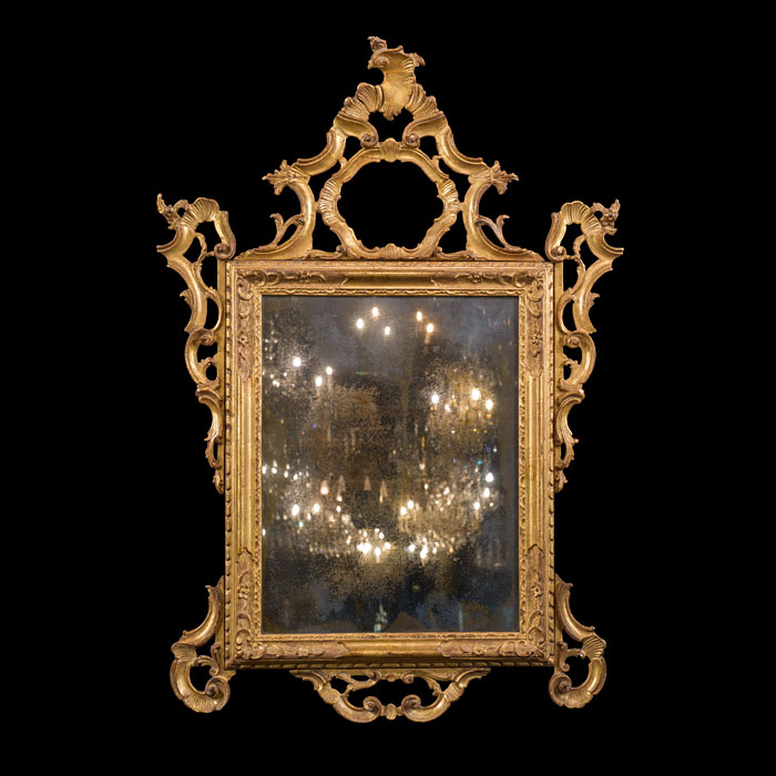  Fine 18th Century Venetian Wall Mirror with Mercury Plate 