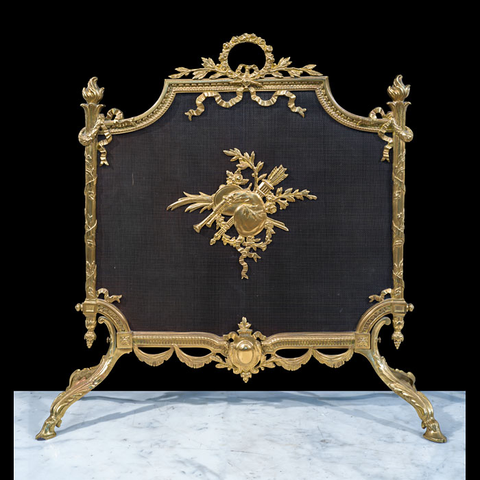 French Gilt Fire Screen 