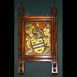 A Painted Victorian Armorial Wall Panel /h1>