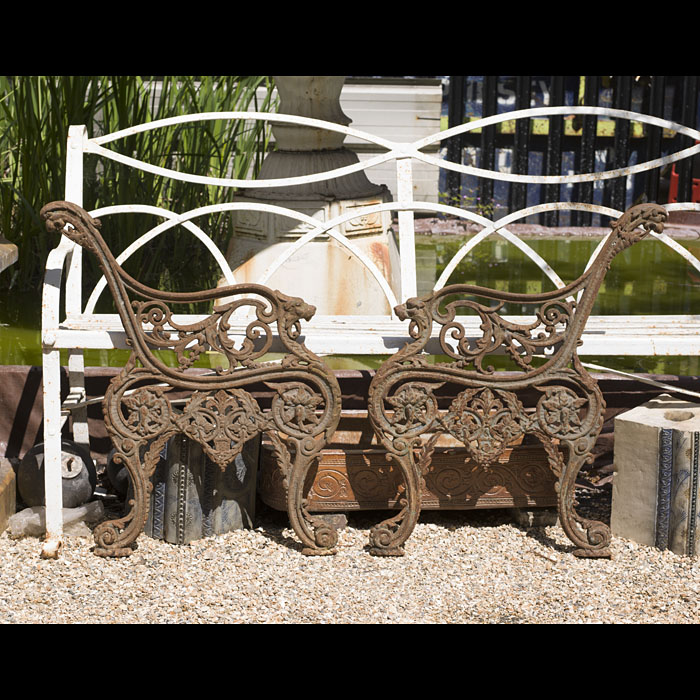 Victorian Cast Iron Bench Ends 