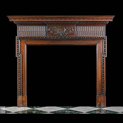 Large Georgian Style Mahogany Chimneypiece
