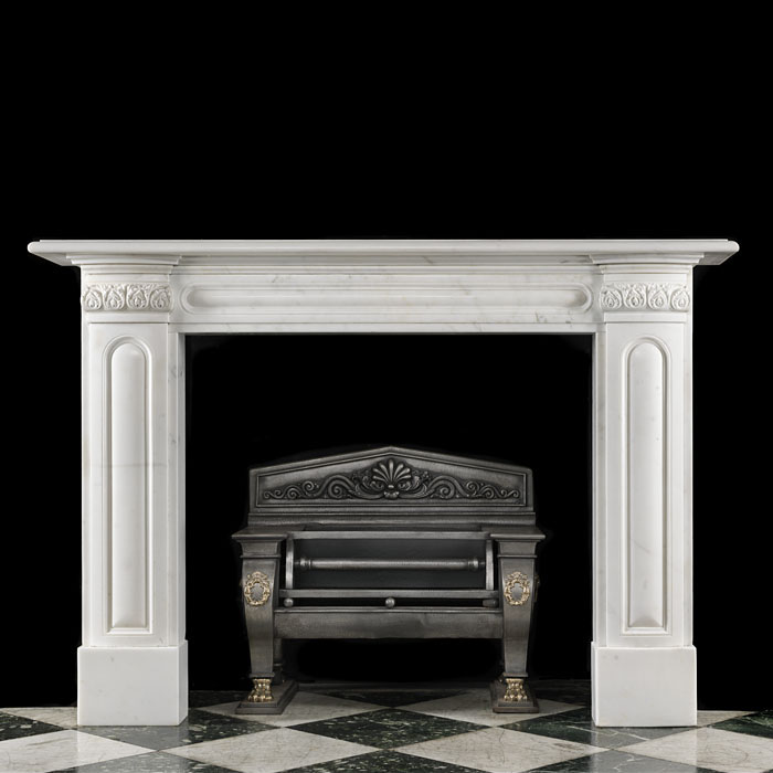 Regency White Statuary Marble Chimneypiece
